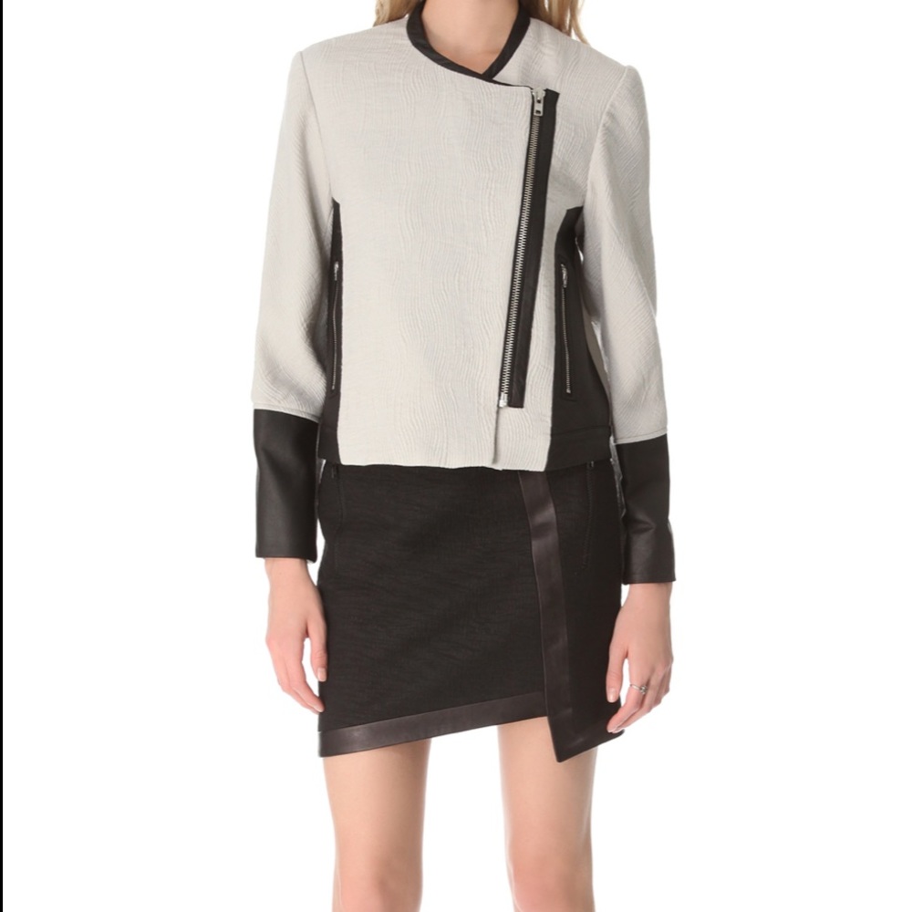 Helmut Lang Leather trim Skirt